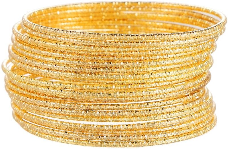 RINTOLER Store 16Pcs Gold Bangle Bracelets for Women - Multi Layer Stackable Textured Bracelets Boho Jewelrys Set. - Image 1
